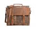 Canvas Men’s shoulder messenger bag hunter leather travel briefcase handbag